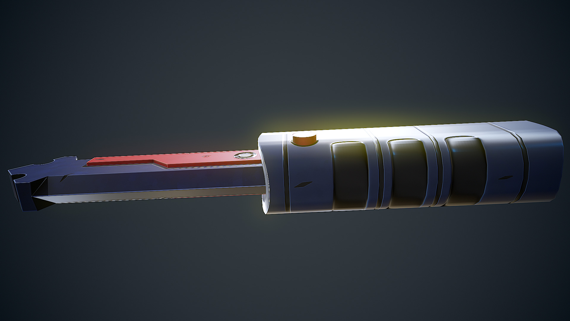 Stylized Sci Fi Knife Free low-poly 3D model_4