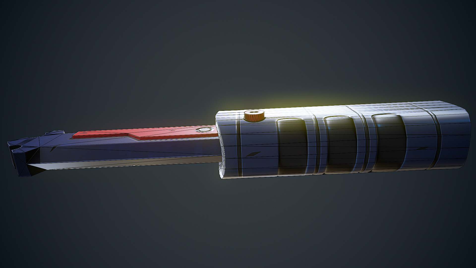 Stylized Sci Fi Knife Free low-poly 3D model_9