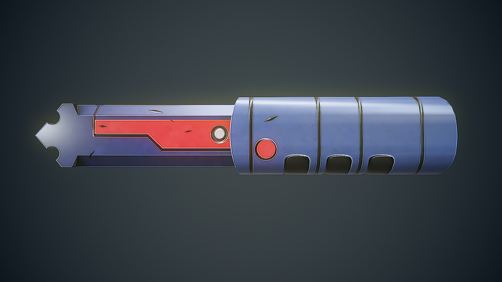 Stylized Sci Fi Knife Free low-poly 3D model_6