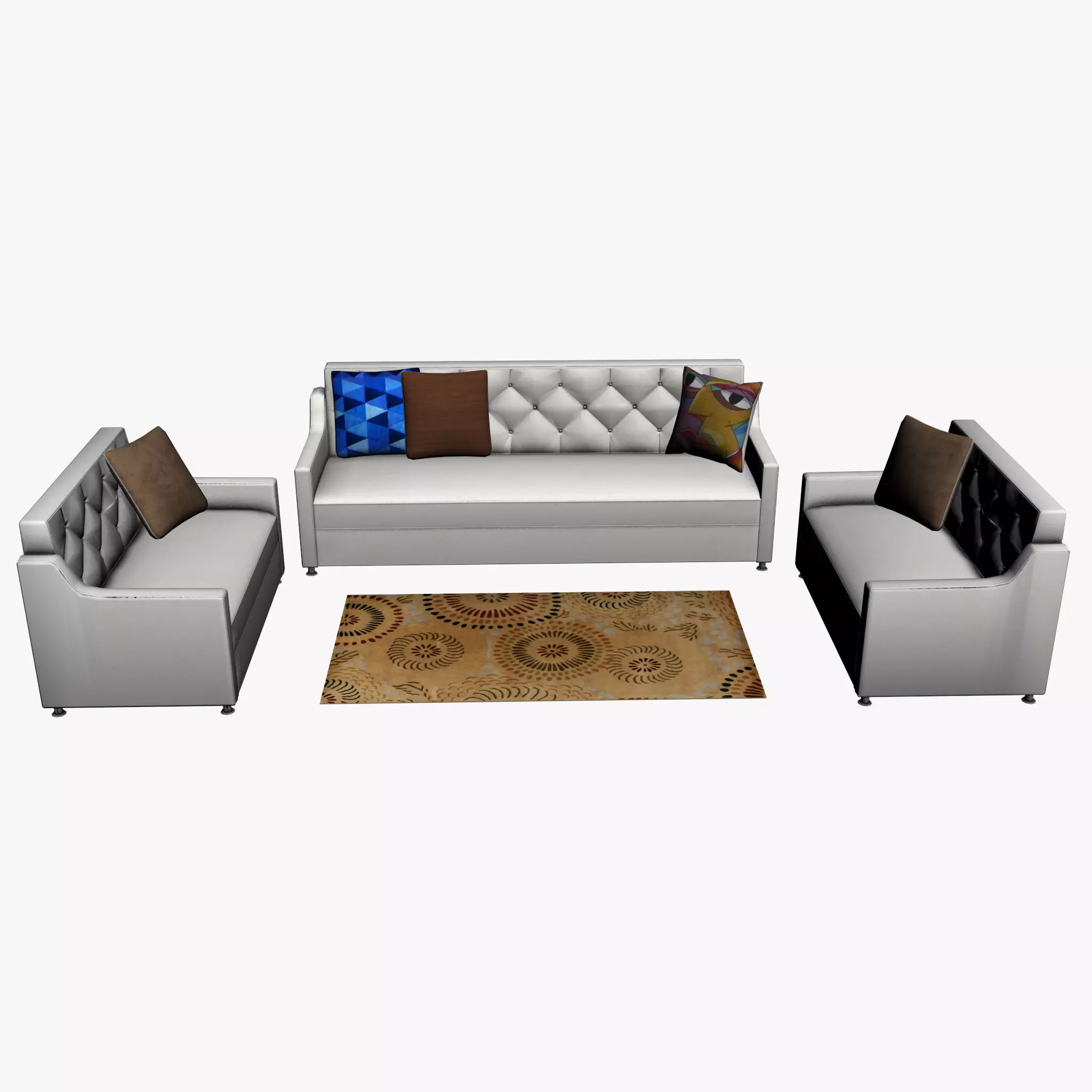 SOFA SET WITH CARPET 08 3D model