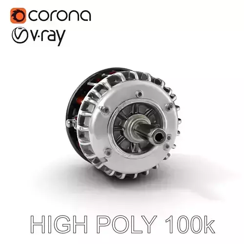 Electric Motor Rotor Model Pack Low-poly 3D model