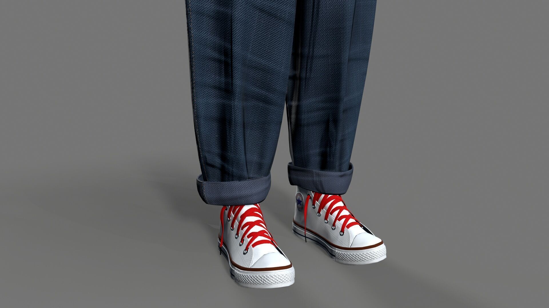 girl character Low-poly 3D model_7