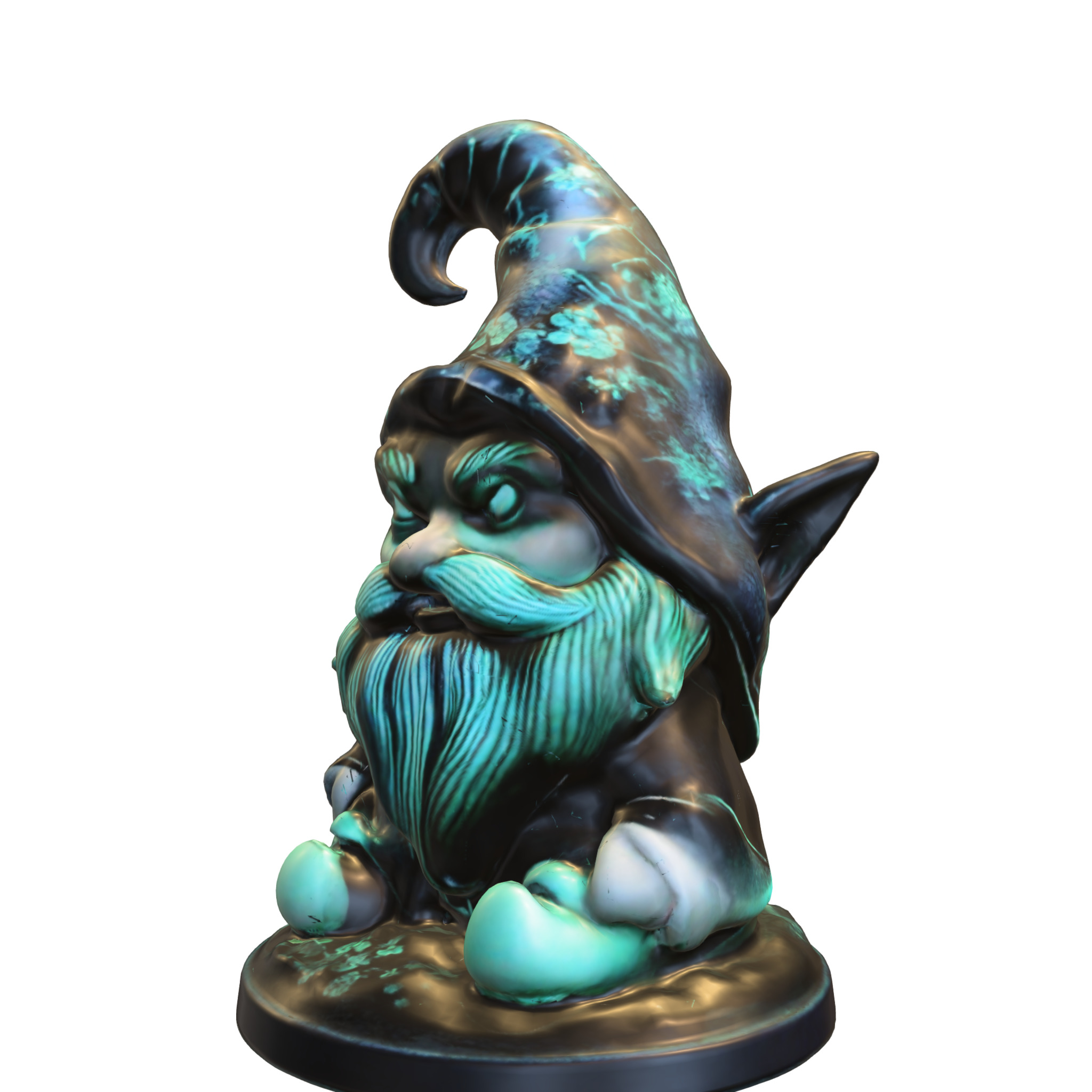 Enchanted Forest Gnome  Low-poly 3D model_1