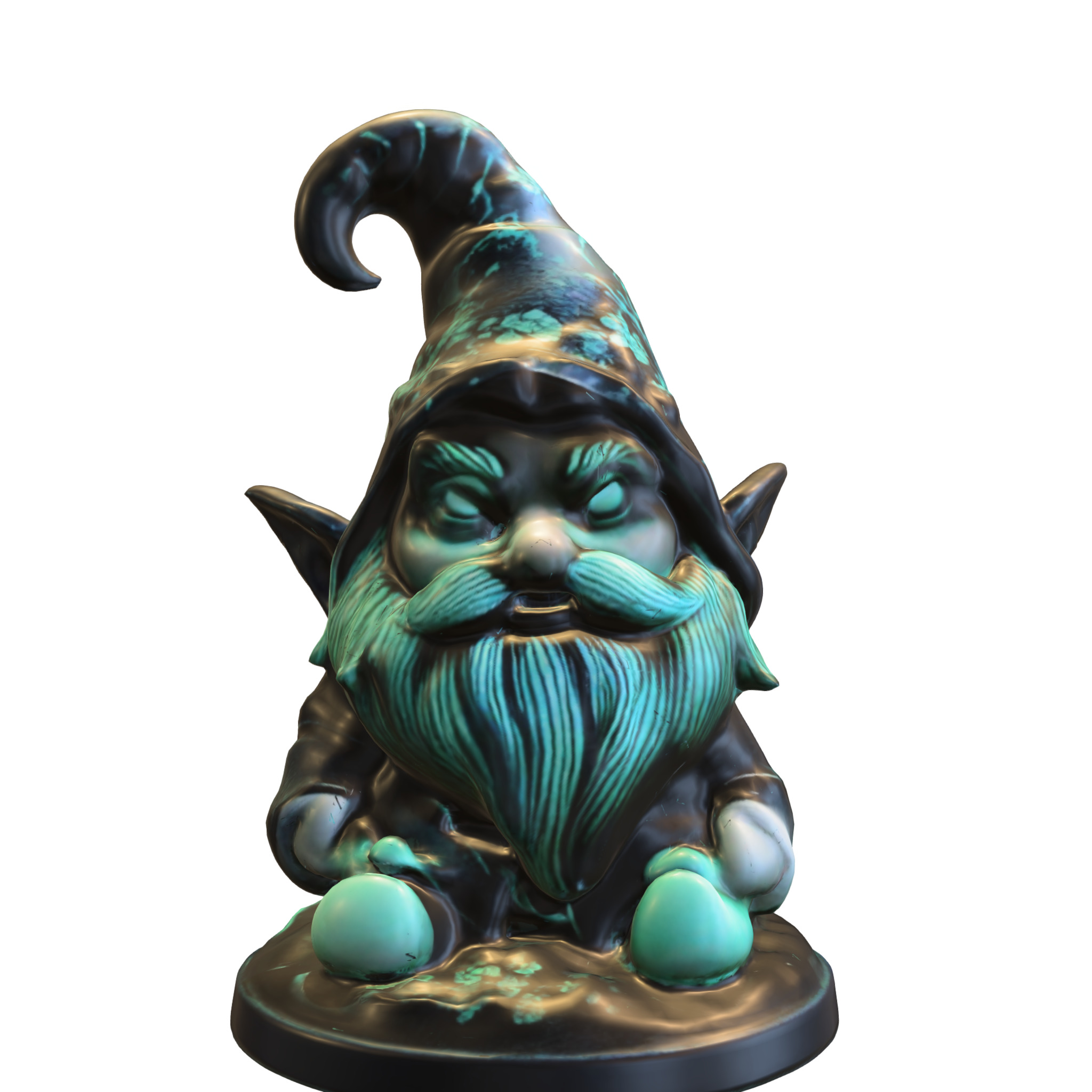 Enchanted Forest Gnome  Low-poly 3D model_4