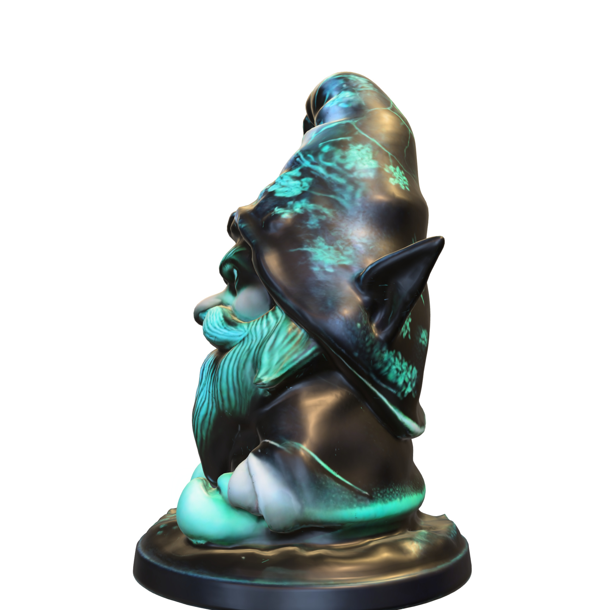 Enchanted Forest Gnome  Low-poly 3D model_2