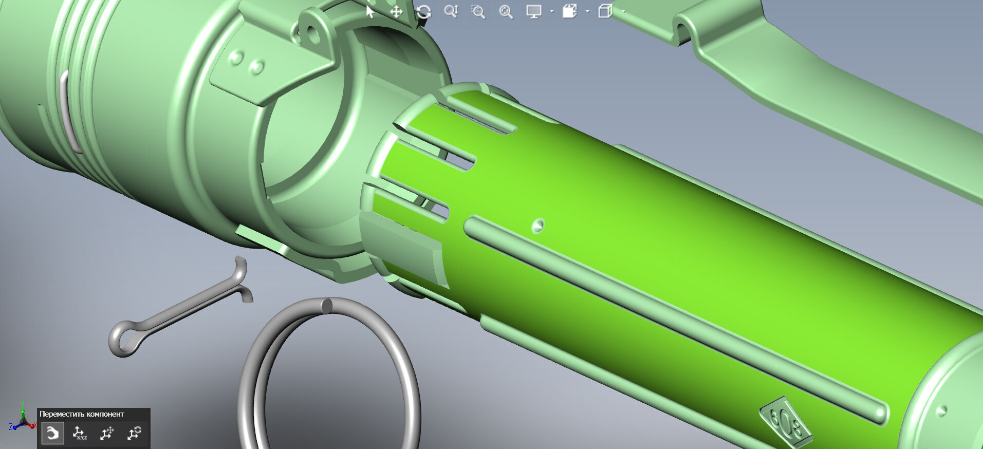 RKG 3 Soviet hand antitank cumulative grenades prinable moulage 3D model_13