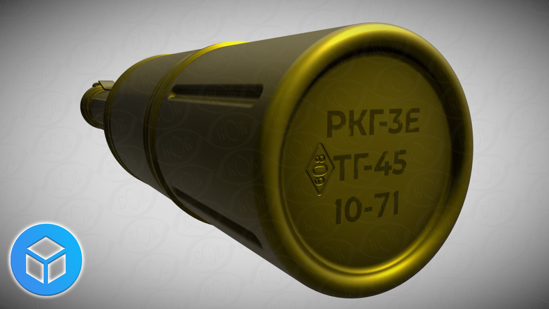 RKG 3 Soviet hand antitank cumulative grenades prinable moulage 3D model_5