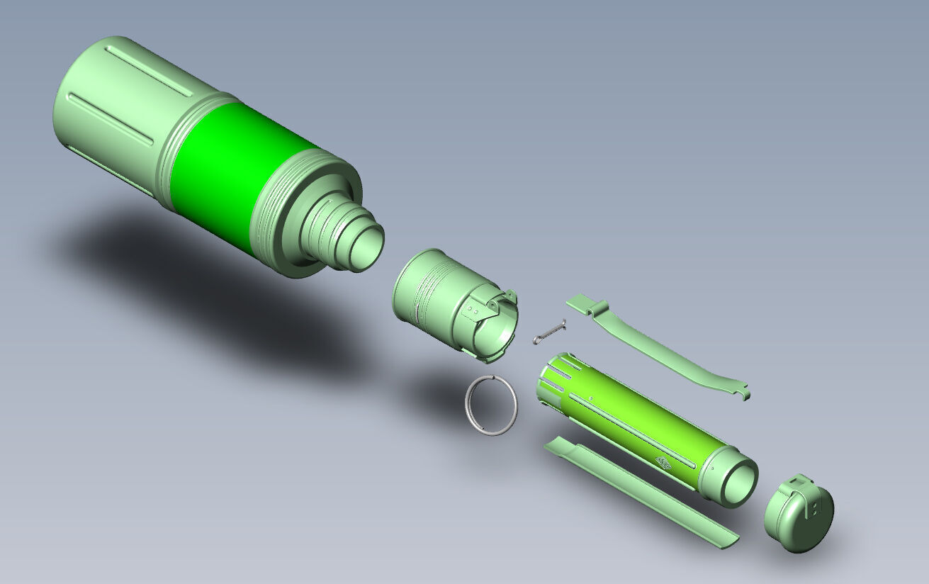RKG 3 Soviet hand antitank cumulative grenades prinable moulage 3D model_12