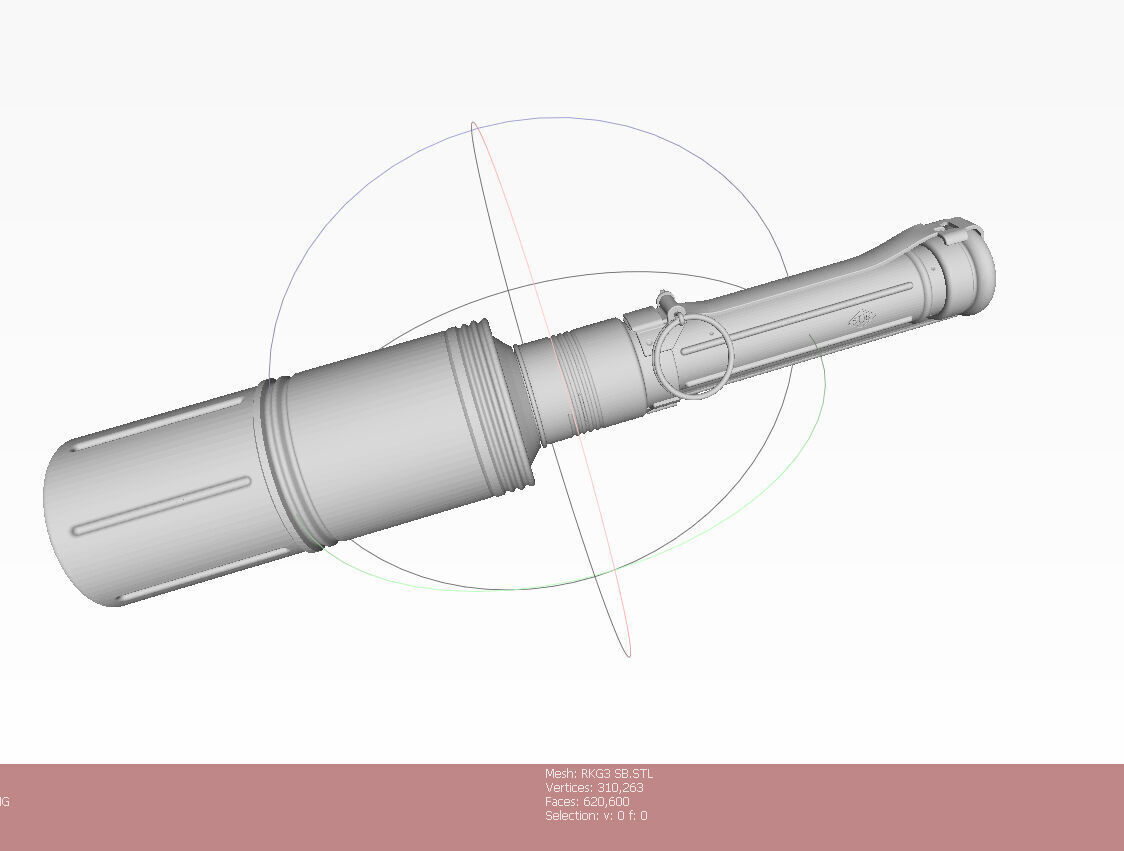 RKG 3 Soviet hand antitank cumulative grenades prinable moulage 3D model_23