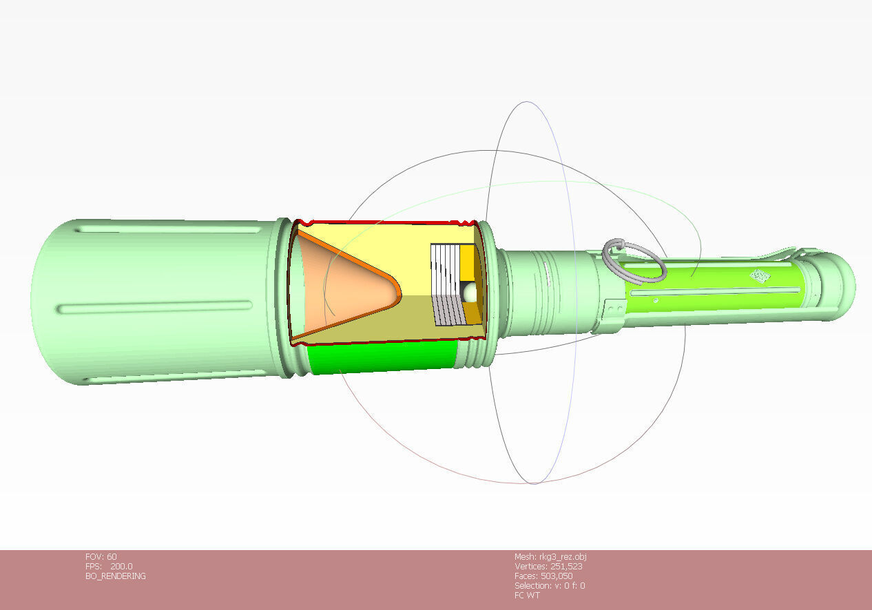 RKG 3 Soviet hand antitank cumulative grenades prinable moulage 3D model_21