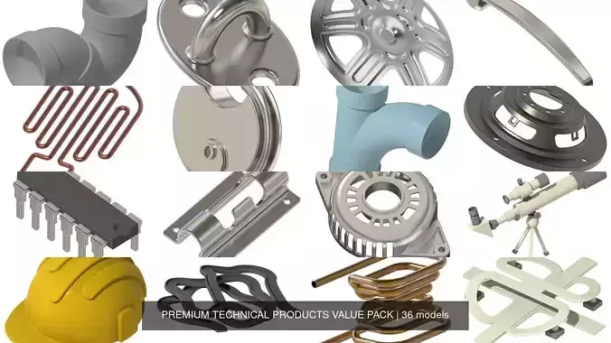 PREMIUM TECHNICAL PRODUCTS VALUE PACK 3D Model Collection