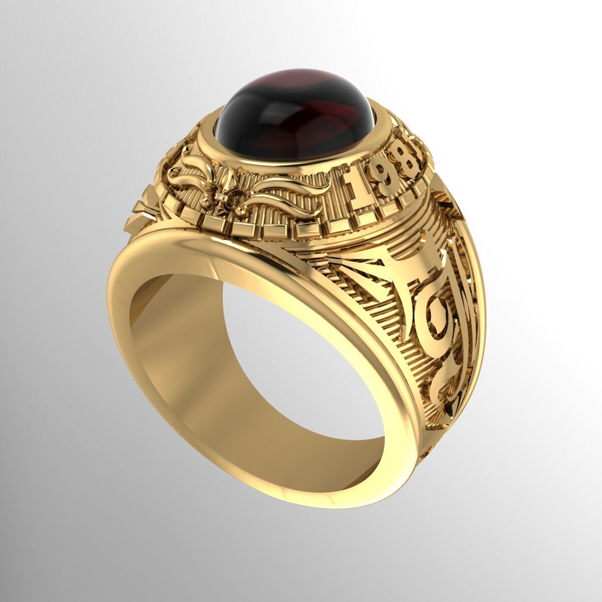 Men Ring 182 3D print model_5