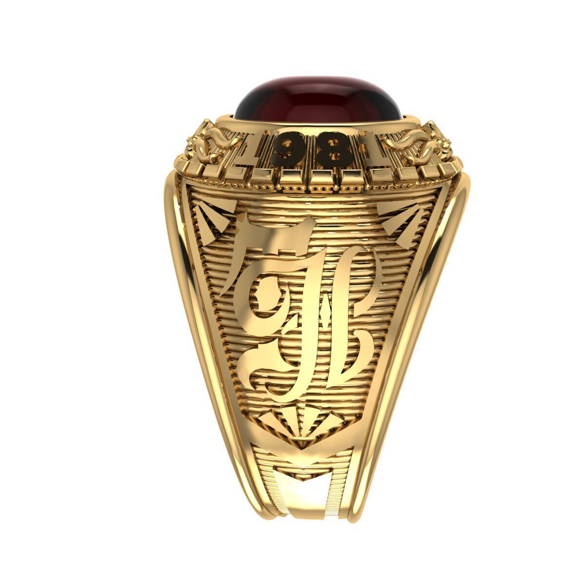 Men Ring 182 3D print model_7