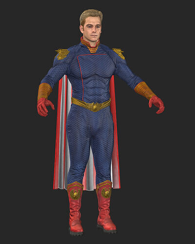Homelander Low-poly 3D model