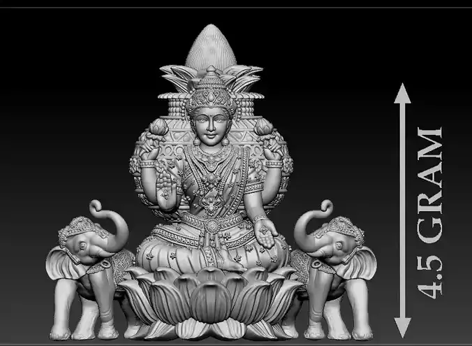 Laxmi Mata 3D print model Paper casting