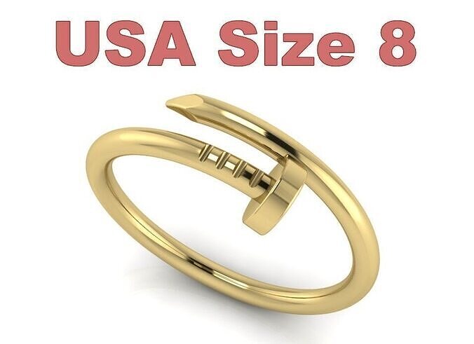Nail Ring - USA Size 8 3D print model