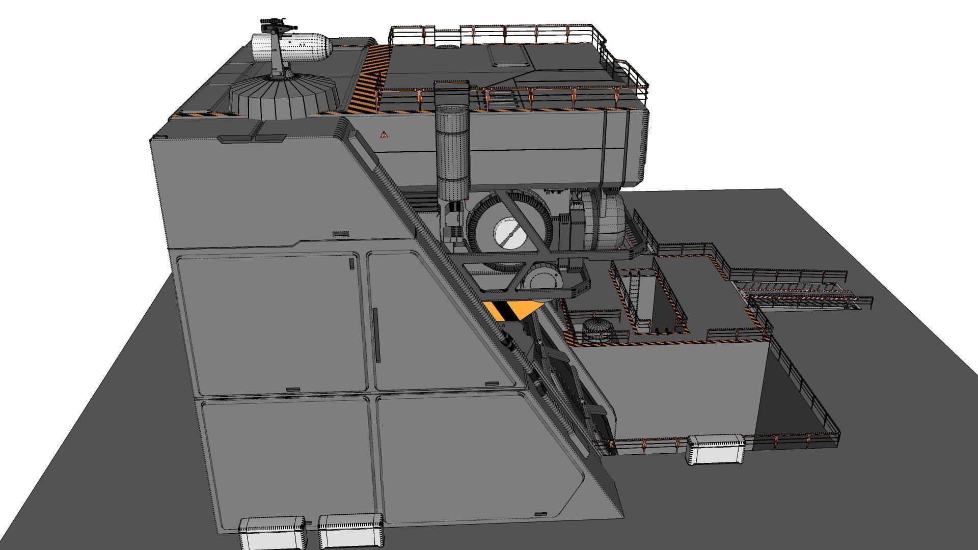 sci-fi Architectural Element 1 3D model_32