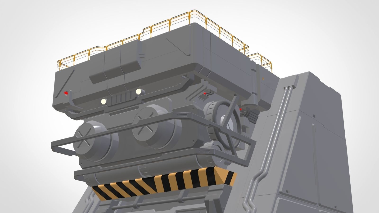 sci-fi Architectural Element 1 3D model_15