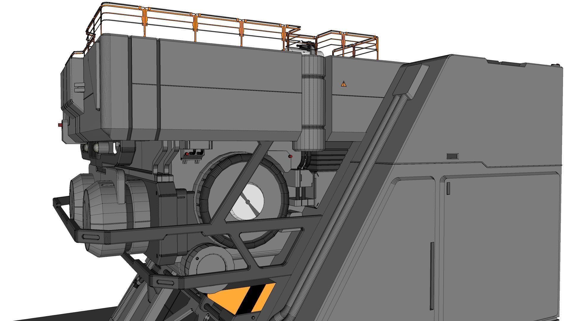 sci-fi Architectural Element 1 3D model_44