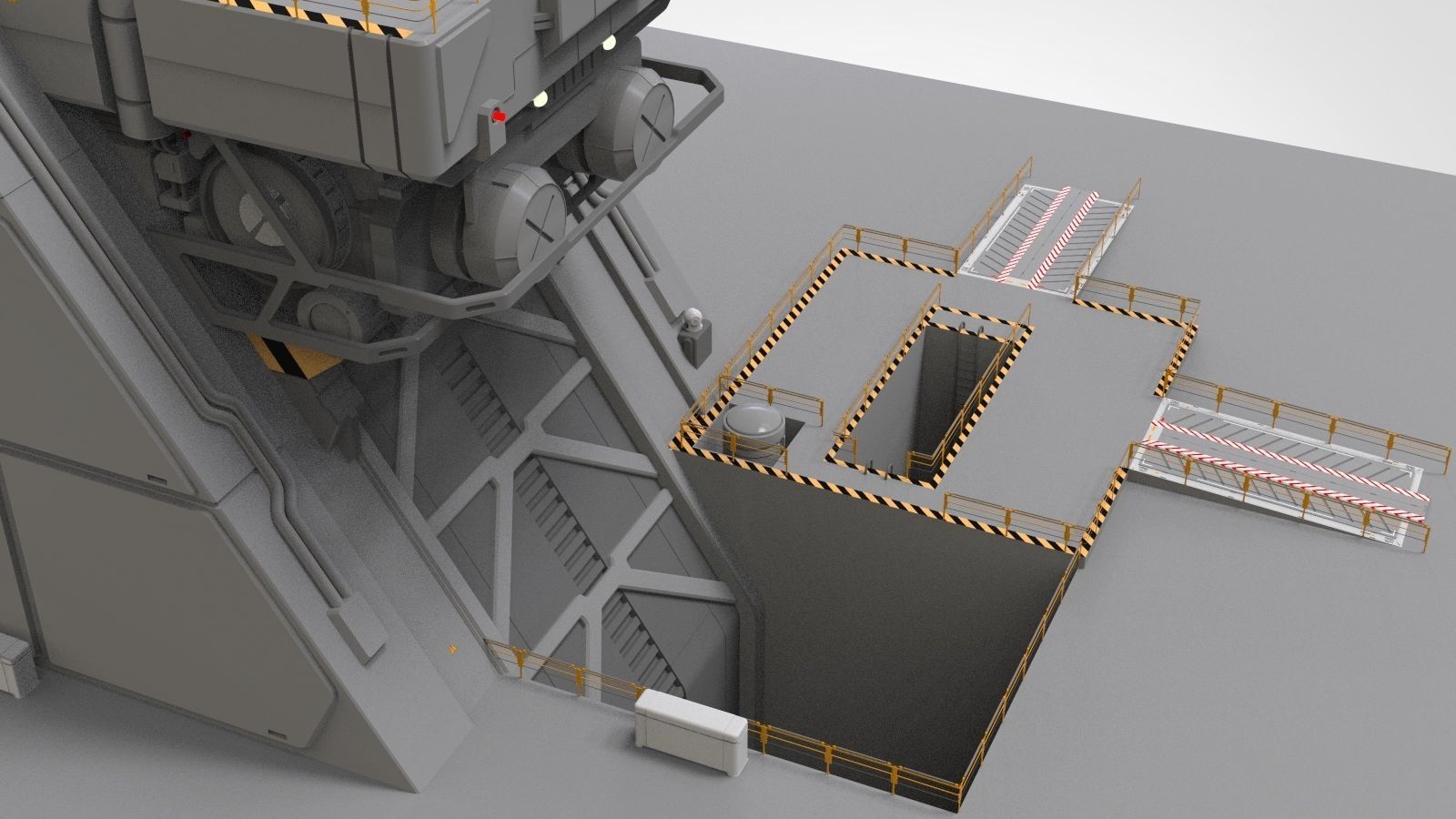 sci-fi Architectural Element 1 3D model_26