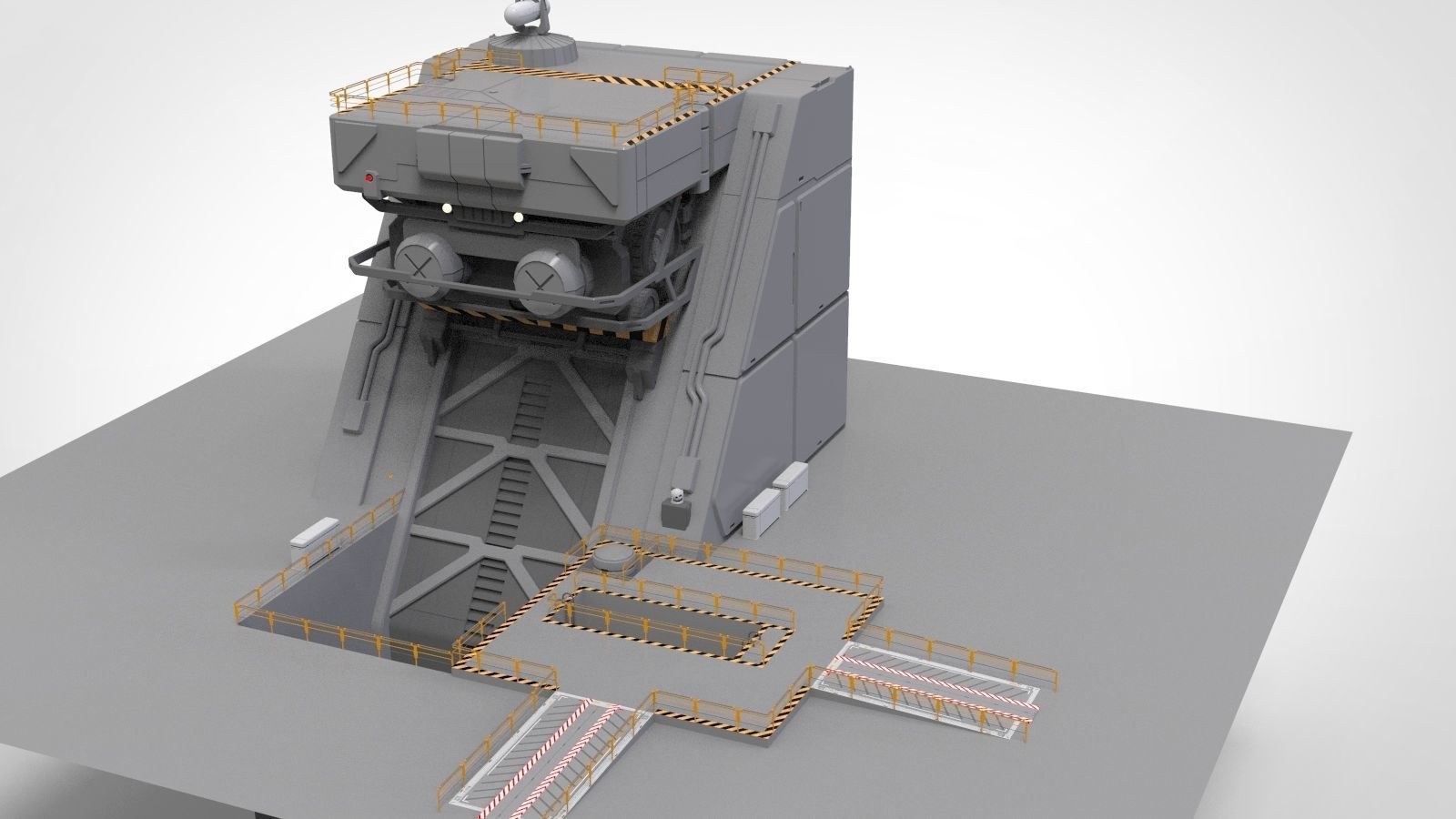 sci-fi Architectural Element 1 3D model_12