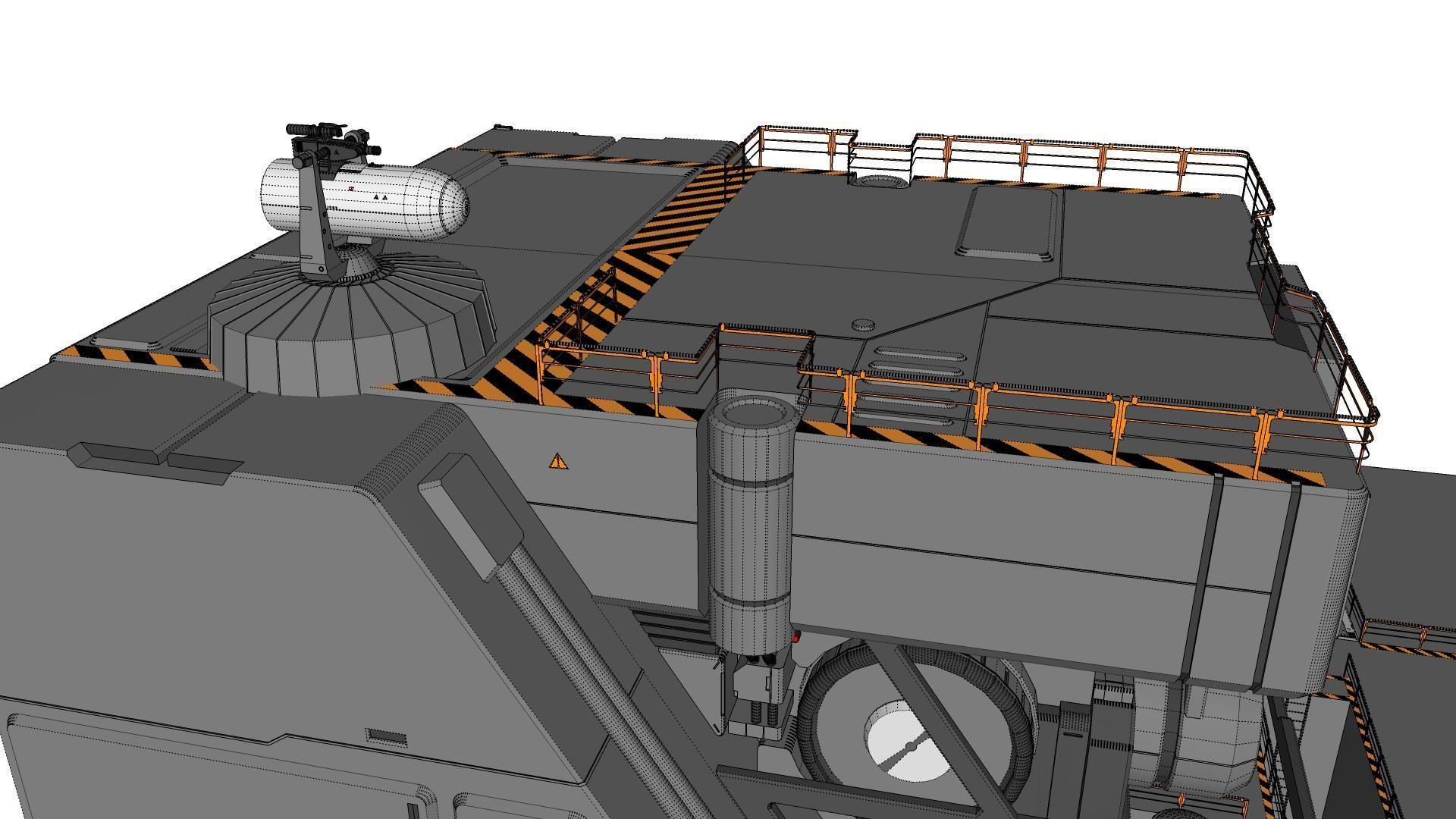 sci-fi Architectural Element 1 3D model_33