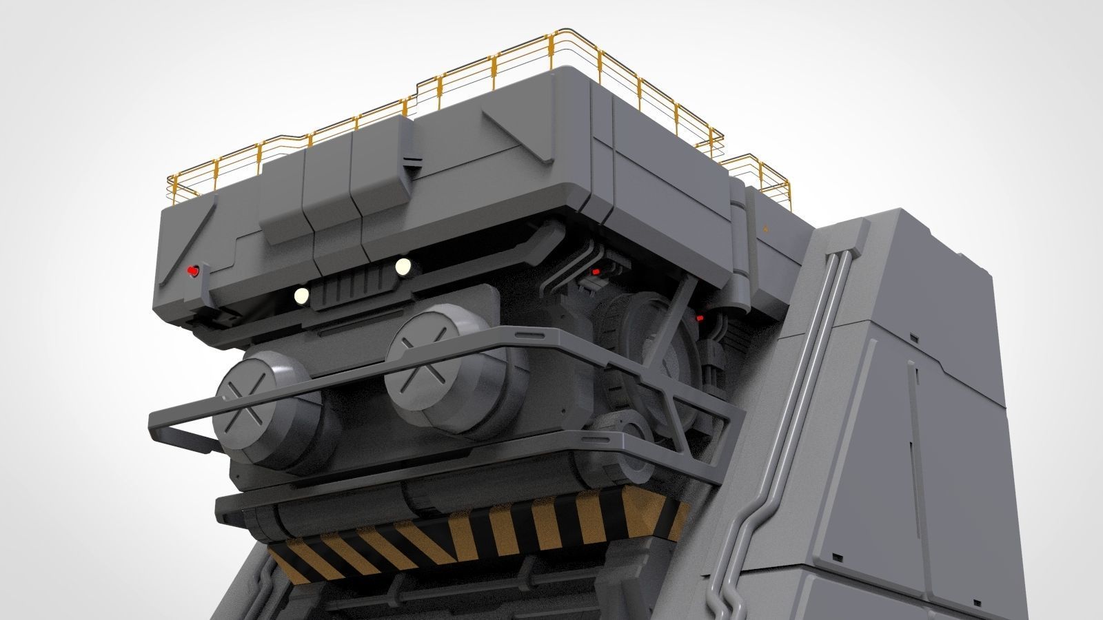 sci-fi Architectural Element 1 3D model_14