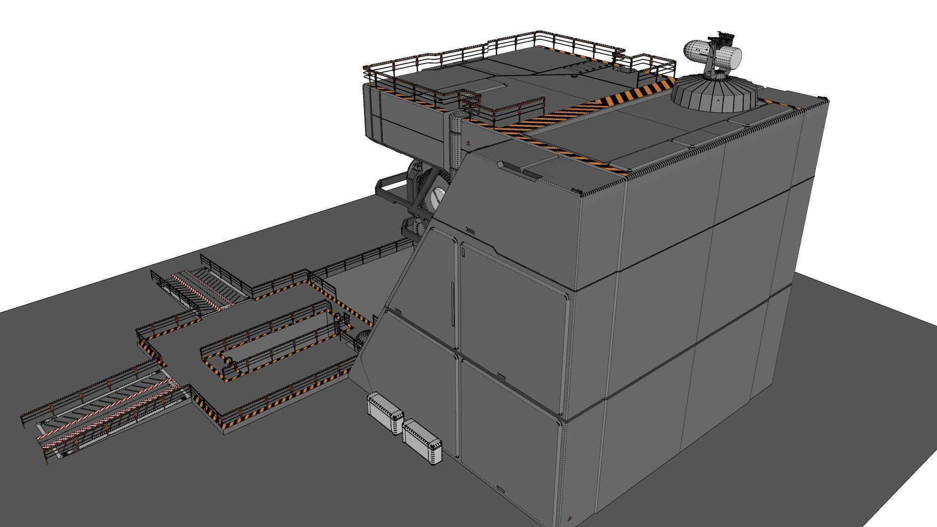 sci-fi Architectural Element 1 3D model_29