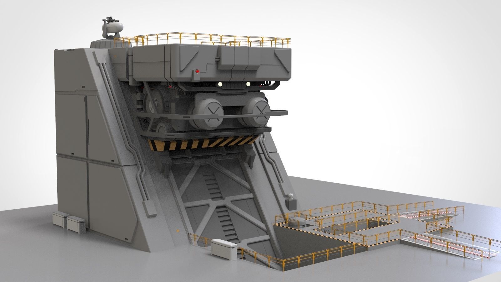 sci-fi Architectural Element 1 3D model_10