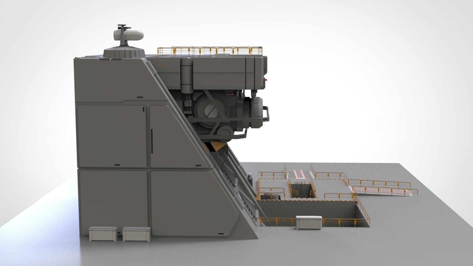 sci-fi Architectural Element 1 3D model_9