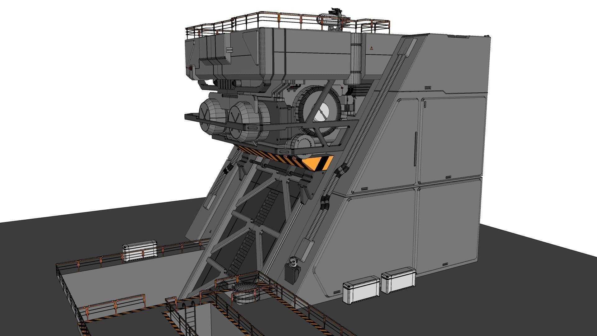 sci-fi Architectural Element 1 3D model_28