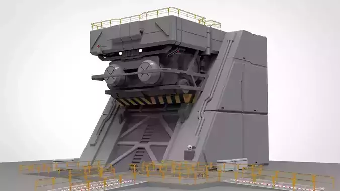 sci-fi Architectural Element 1 3D model