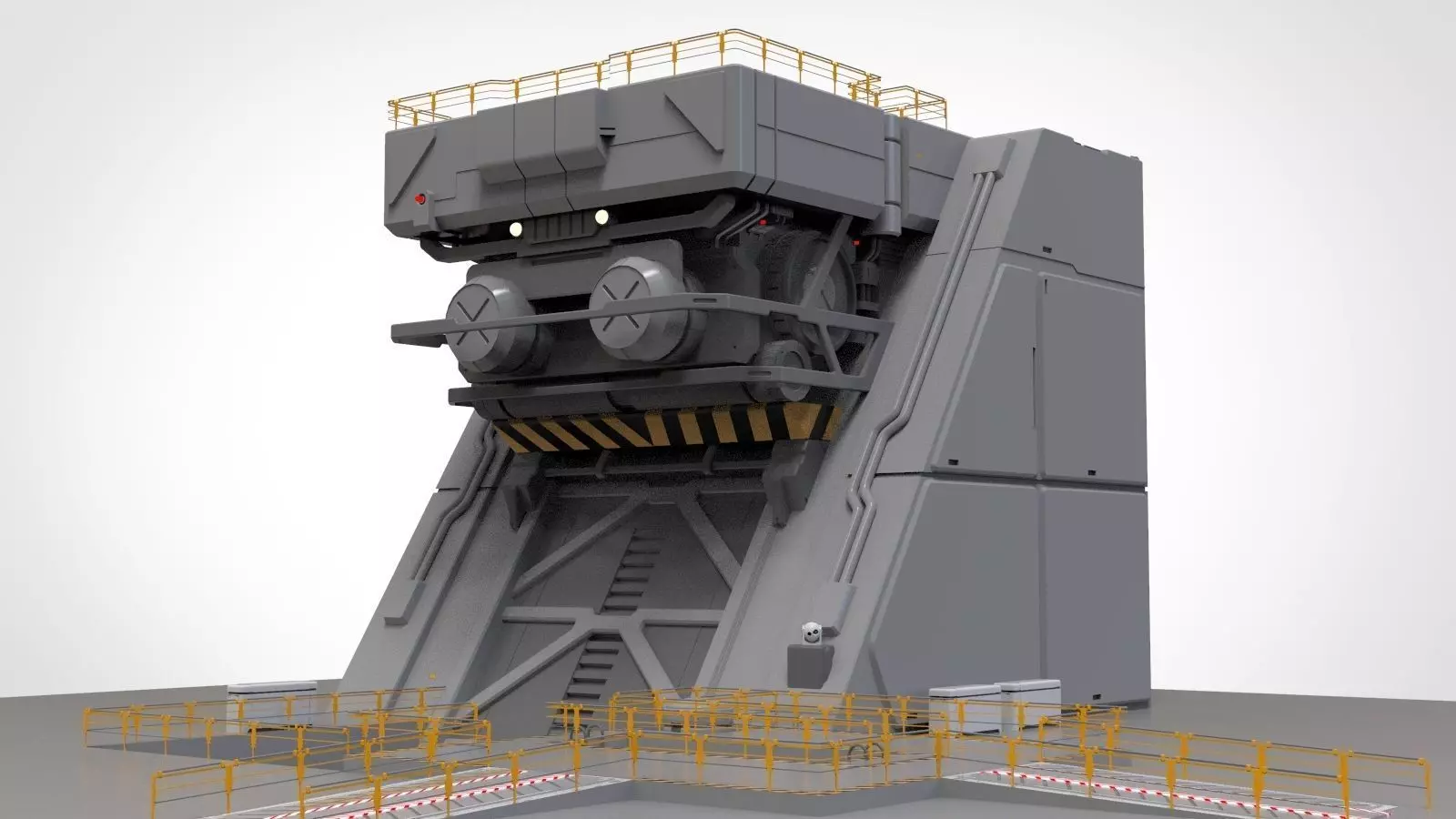 sci-fi Architectural Element 1 3D model_0