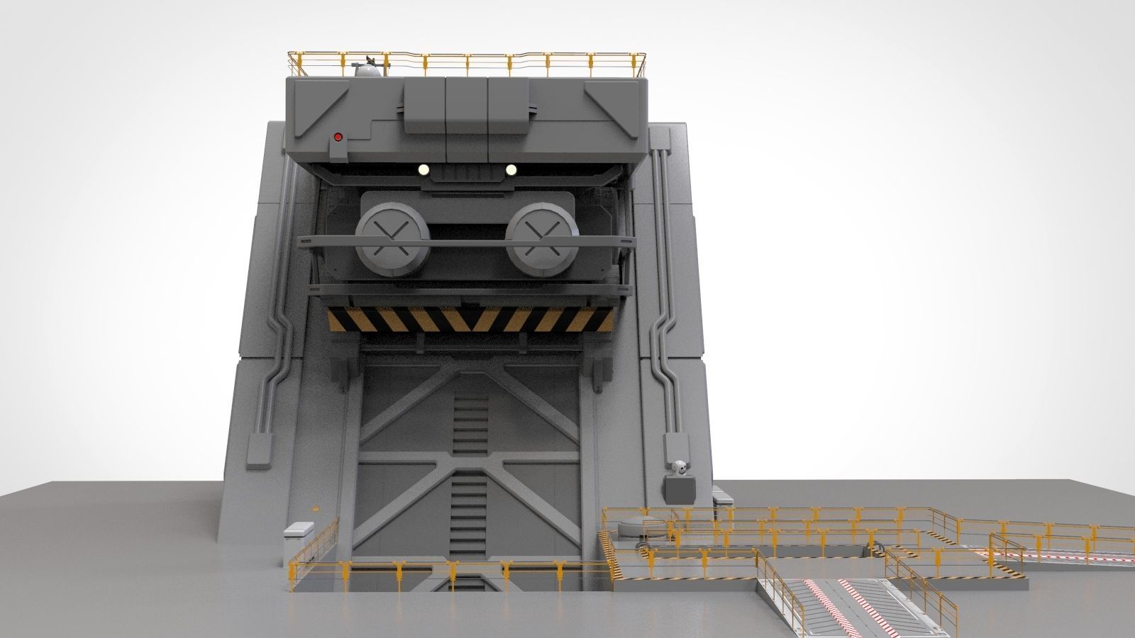 sci-fi Architectural Element 1 3D model_11