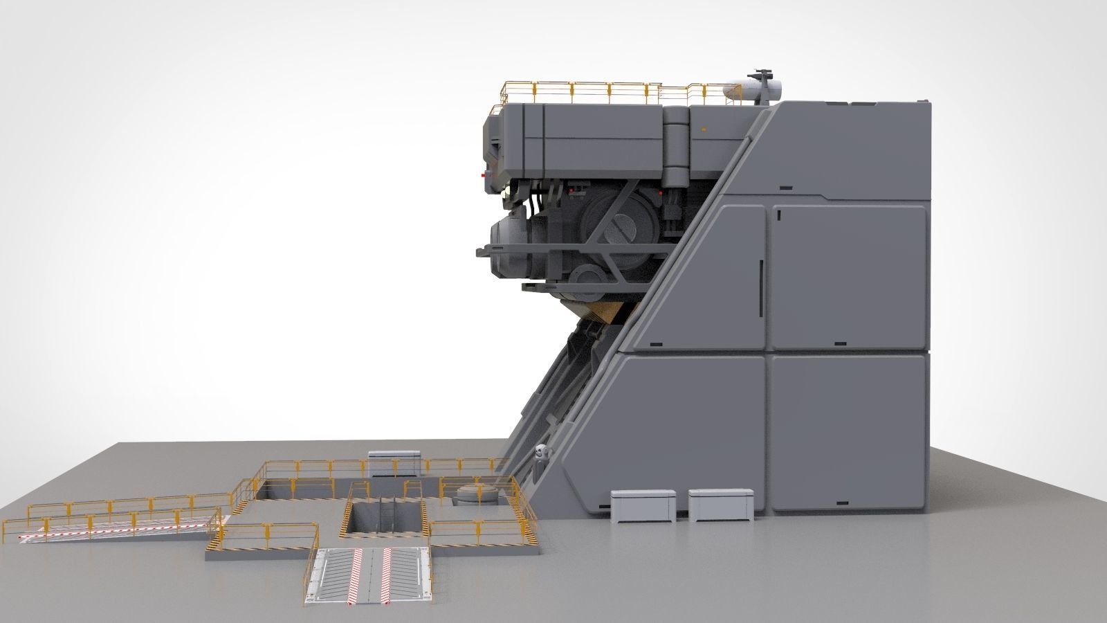 sci-fi Architectural Element 1 3D model_3