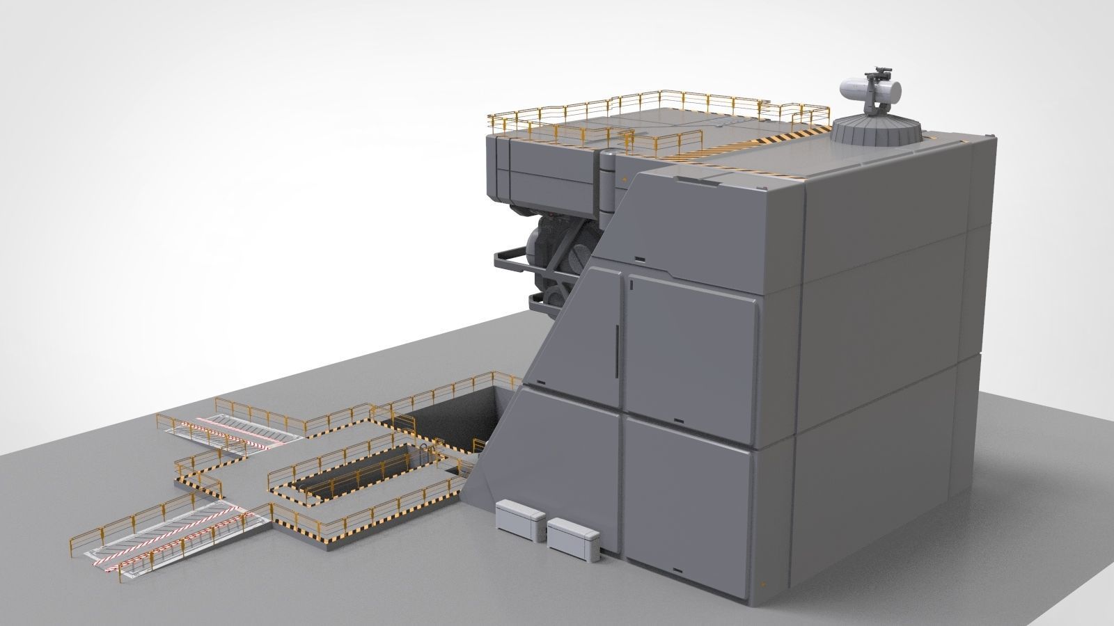 sci-fi Architectural Element 1 3D model_4