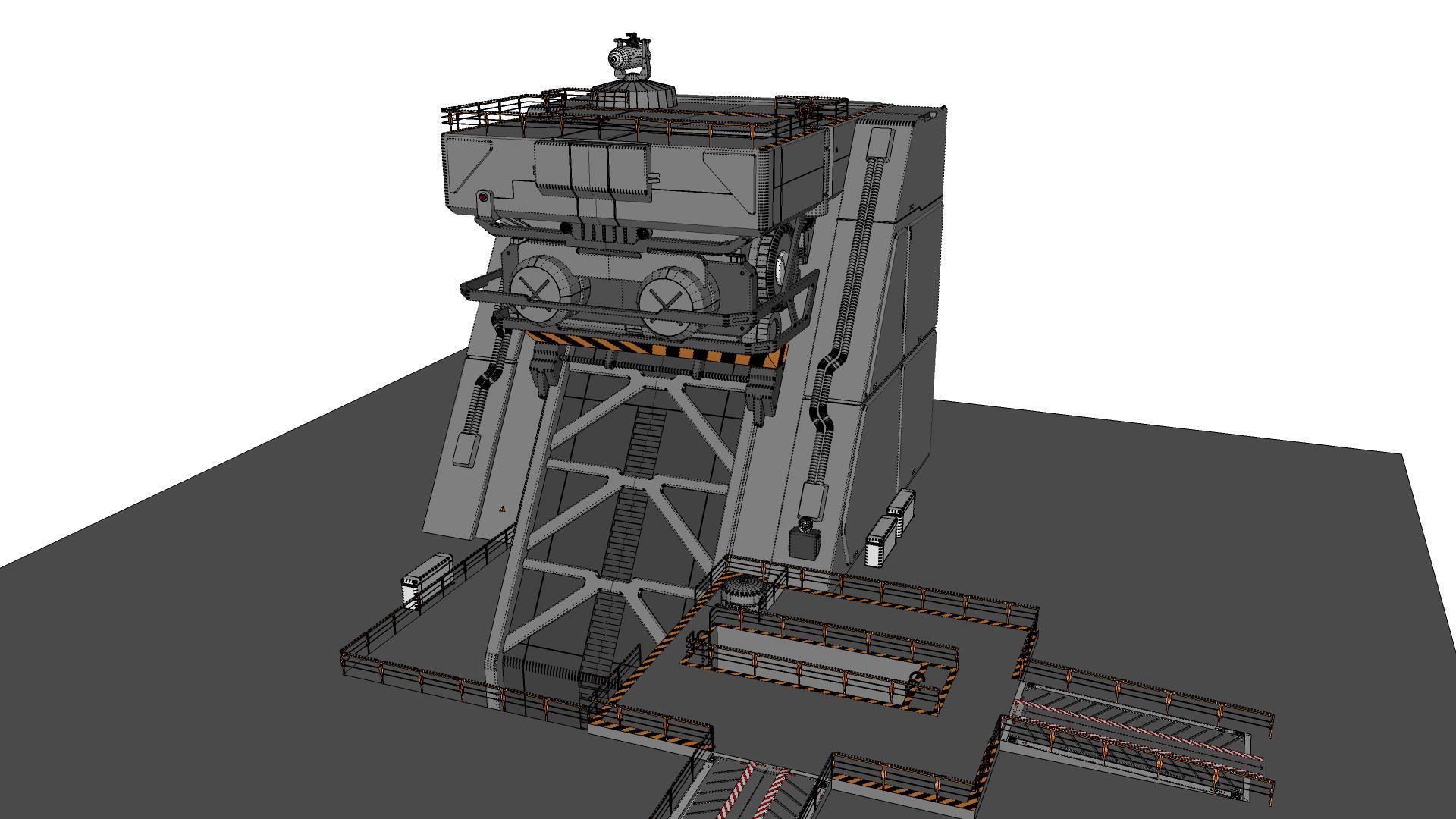 sci-fi Architectural Element 1 3D model_27