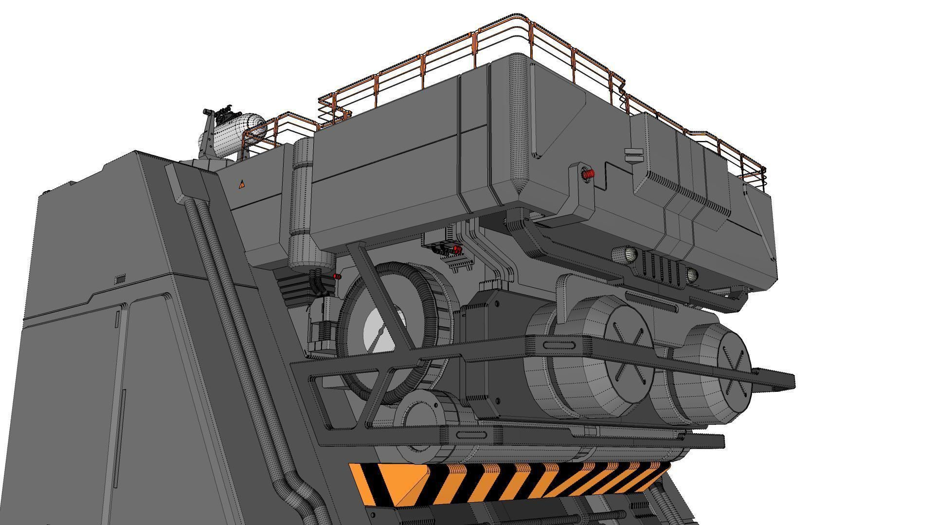 sci-fi Architectural Element 1 3D model_34