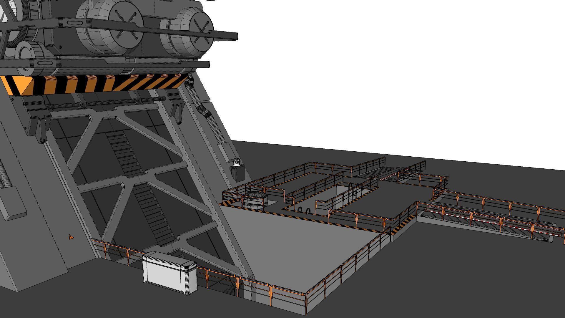 sci-fi Architectural Element 1 3D model_36