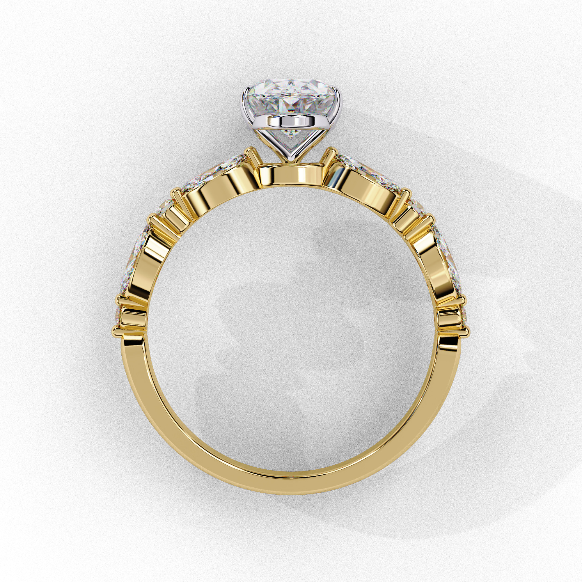 EMERALD DIAMOND RING -CAD-022 3D model_10
