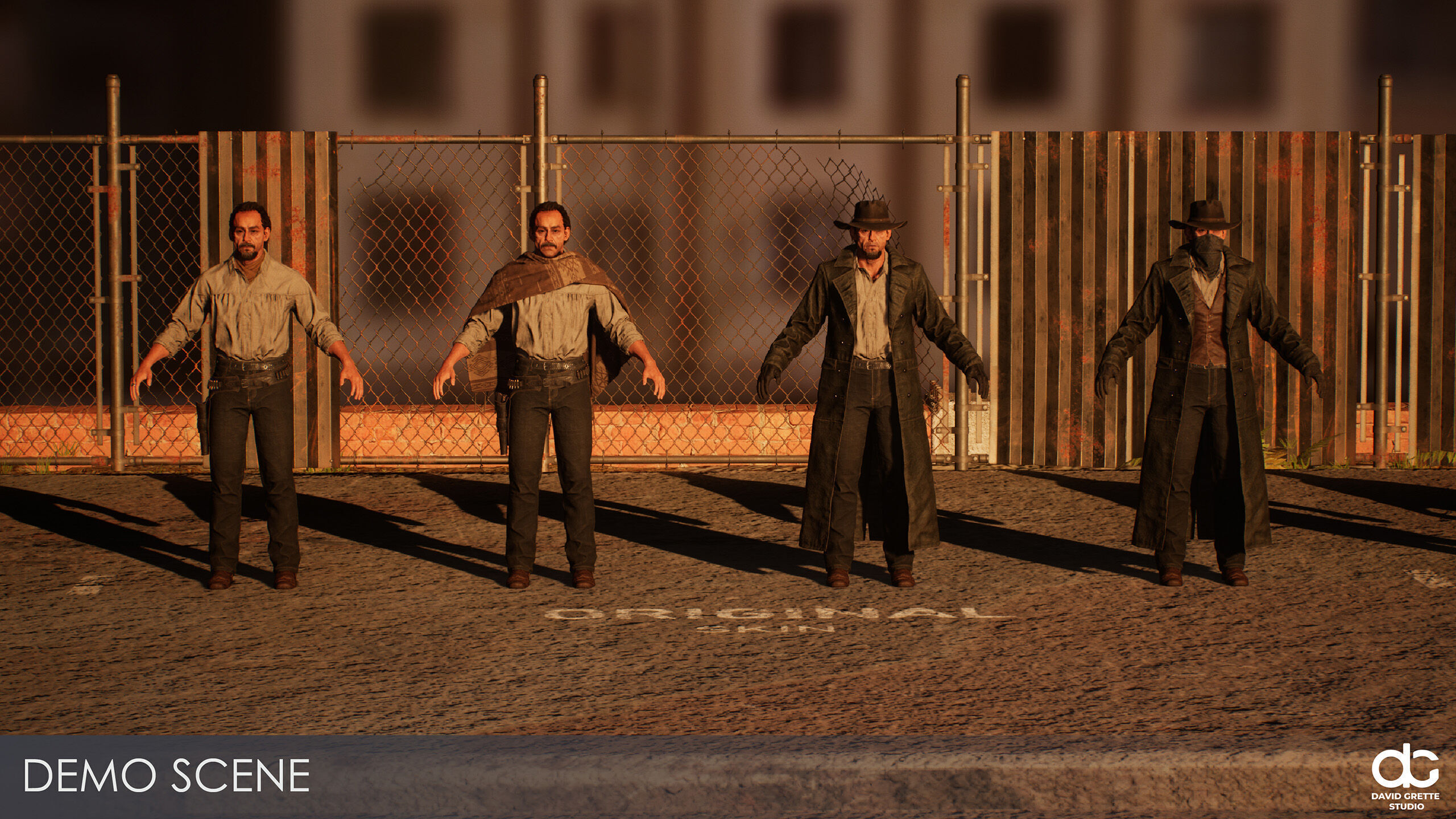Western Character Billy - Survival Shooter Cowboy Man Low-poly 3D model_20