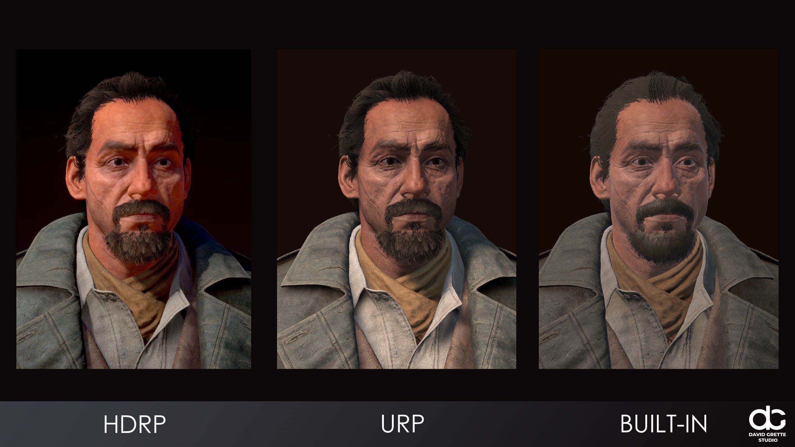 Western Character Billy - Survival Shooter Cowboy Man Low-poly 3D model_25