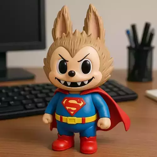 Labubu - Superman DC Comics statue - 3D print