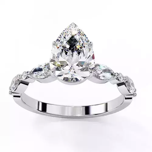 PEAR  DIAMOND RING -CAD-023