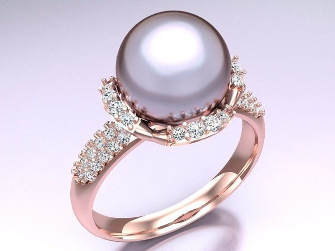 Pearl Ring - Womens Rings  -  N415938 3D print model