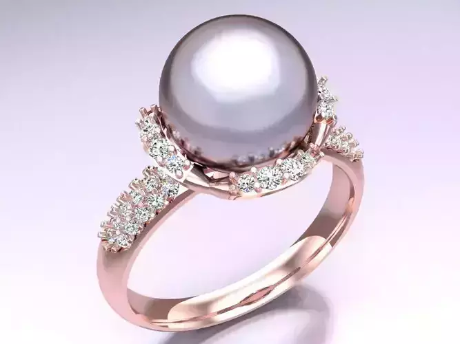 Pearl Ring - Womens Rings  -  N415938 3D print model