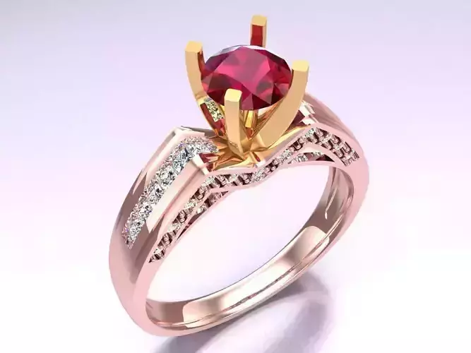 Diamond Ring - Womens Rings - N252542 3D print model
