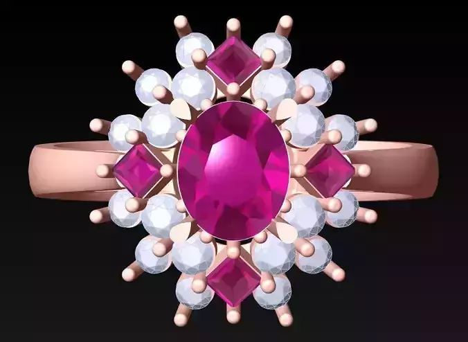 Oval stone ring - Womens  Rings -  N415950