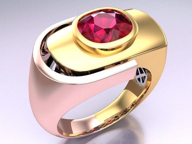 Diamond Ring - Mens Rings - N415955 3D print model