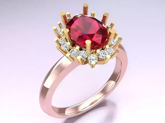 Oval stone ring - Womens  Rings -  N415027